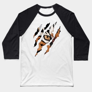 Tiger claw face Baseball T-Shirt